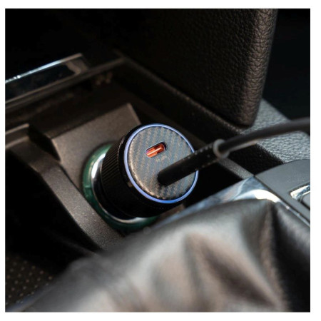 Адаптер Swissten Car Charger 2X USB-C PD, 50W + cabel USB-C / USB-C, 1 m