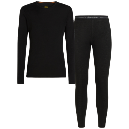 Чоловічий функціональний комплект Icebreaker M 175 Everyday LS Crewe and Leggings Set чорний Black