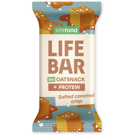 Батончик Lifefood Lifebar Oat Snack Protein slaný karamel BIO 40 g