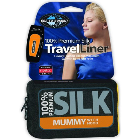 Vložka do spacáku STS Silk Liner Stretch Panel Mummy modrá Pacific blue