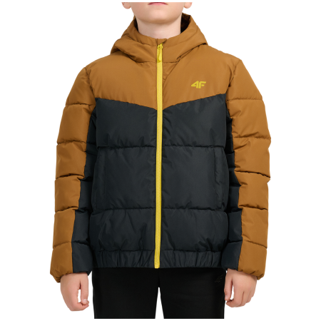 Дитяча зимова куртка 4F Down Jacket M0915 Light Brown чорний/коричневий Light Brown