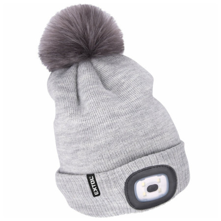 Жіноча шапка з налобним ліхтариком Extol Light women сірий