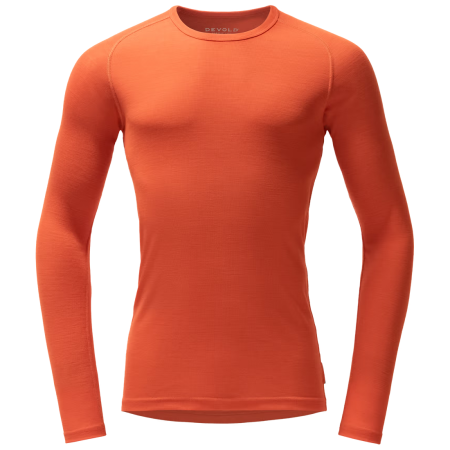 Чоловіча функціональна футболка Devold Adventure Merino 190 Shirt Man помаранчевий Brick