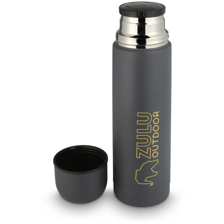Термос Zulu Vacuum Flask 0,75L сірий/жовтий grey