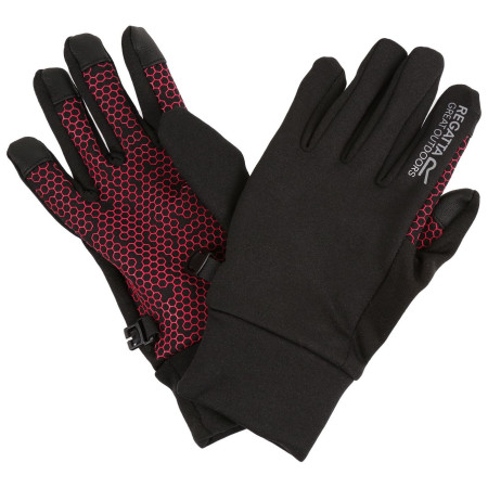 Дитячі рукавички Regatta Grippy Gloves II чорний/рожевий Black/Pink Potion