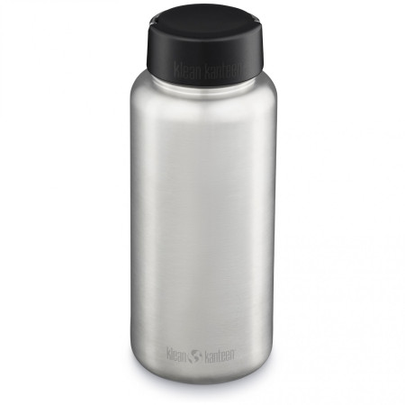 Пляшка з нержавіючої сталі Klean Kanteen Wide w/Wide Loop Cap - brushed stainless 1182 ml срібний