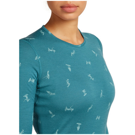 Жіноча функціональна футболка Icebreaker Women Merino 200 Oasis LS Crewe Snow Day
