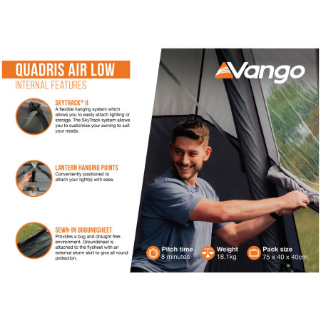 Приставний намет Vango Quadris Air Low