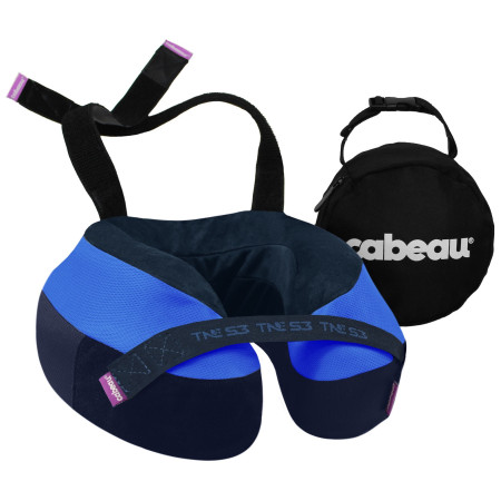 Подушка для подорожей Cabeau Evolution S3 TNE чорний/синій Sydney dk blue Navy