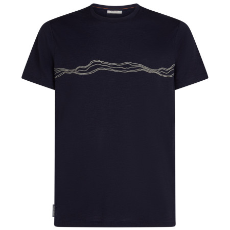 Чоловіча футболка Icebreaker Men Merino 150 Tech Lite SS Tee Mountain Pulse темно-синій Midnight Navy