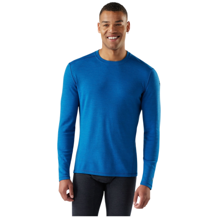 Чоловіча функціональна футболка Smartwool M Classic Thermal Merino Base Layer Crew синій NIVAL BLUE