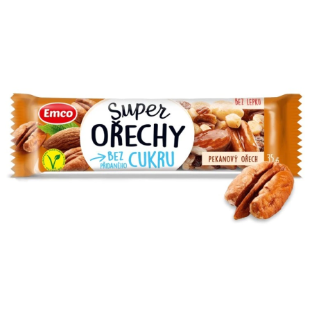 Їжа для подорожей Emco Tyčinka Superořechy pekan 35g