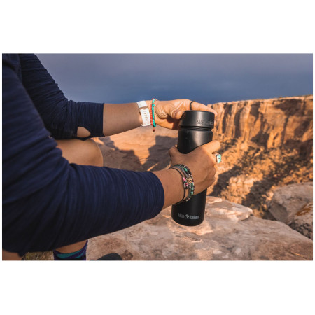 Пляшка з нержавіючої сталі Klean Kanteen Wide w/Wide Loop Cap - brushed stainless 800 ml