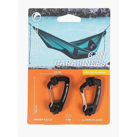 Набір з 2 надлегких алюмінієвих карабінів Ticket to the moon 600 kg