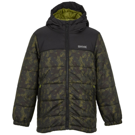 Дитяча зимова куртка Regatta Lofthouse Black/Distress Camo хакі/чорний Black/Distress Camo