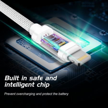 Кабель для зарядки і передачі даних Swissten Textile USB-C / Lightning 1,2 m