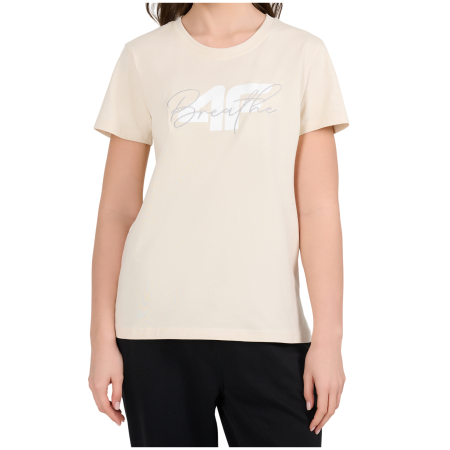 Жіноча футболка 4F Tshirt F3488 бежевий Creme