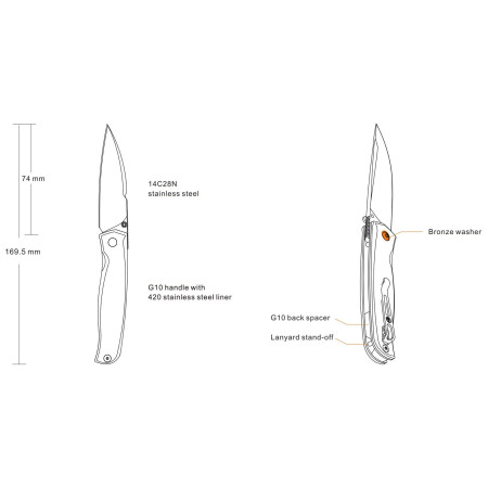 Складаний ніж Ruike RUP661B