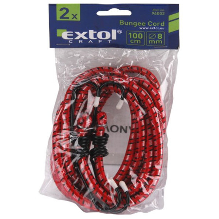 Upínací guma Extol s háčky 100cm x 8 mm 2ks