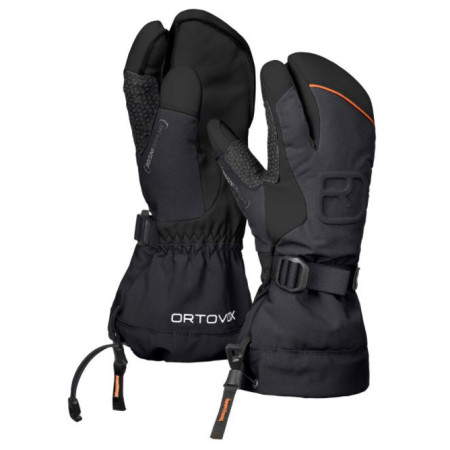 Чоловічі гірськолижні рукавички Ortovox Freeride 3 Finger Glove чорний BlackRaven