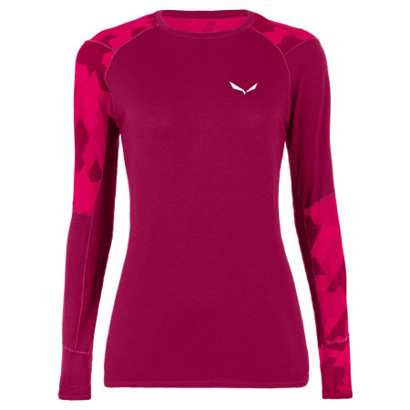 Жіноча футболка Salewa Cristallo Warm Amr W L/S Tee. червоний