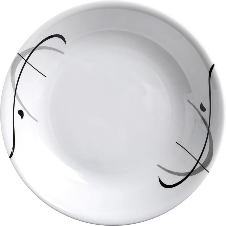 Тарілка Brunner Deep Plate ø 21cm білий/чорний