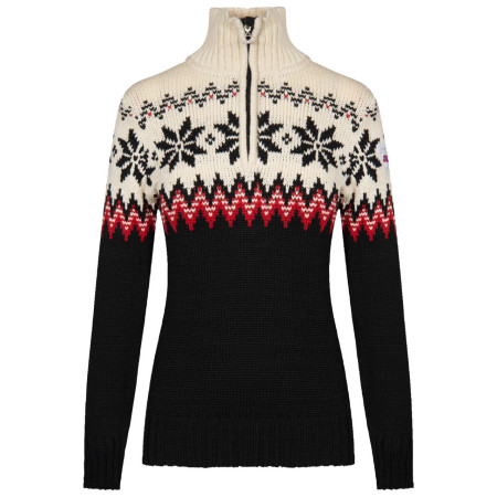 Жіночий светр Dale of Norway Myking Fem Sweater чорний Black Raspberry Offwhite