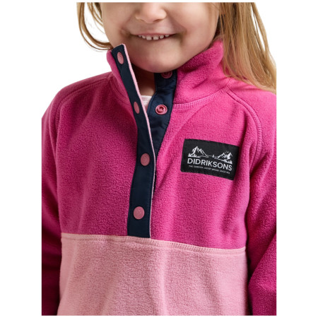 Дитяча толстовка Didriksons Monte Kids Half Bu 6 Cactus Pink