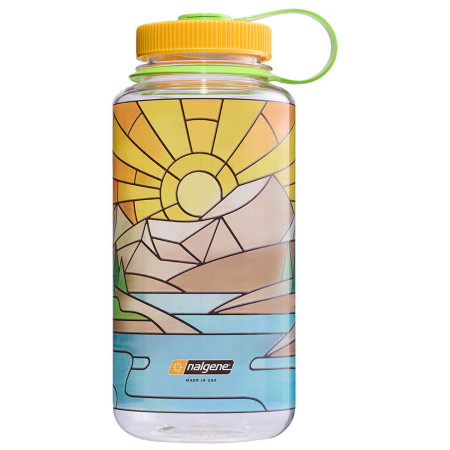 Пляшка Nalgene Wide Mouth 1l Clear Stained Glass жовтий clear