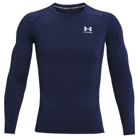 Чоловіча функціональна футболка Under Armour HG Armour Comp LS темно-синій MidnightNavy//White