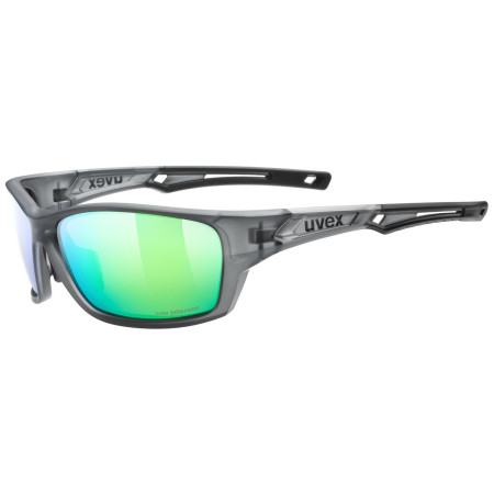 Сонцезахисні окуляри Uvex Sportstyle 232 P сірий/зелений Smoke Mat / Polavision Mirror Green Cat