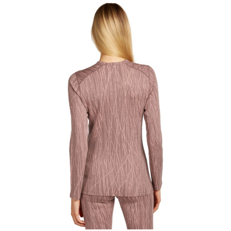 Жіноча функціональна футболка Icebreaker Women Merino 260 Tech Vertex LS Crewe Delta Lines AOP