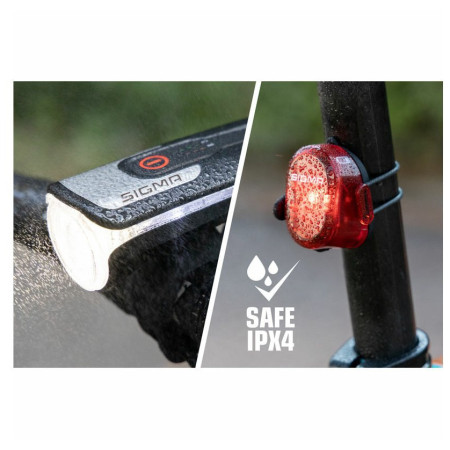 Переднє / заднє світло Sigma Aura 80 USB + Nugget II.