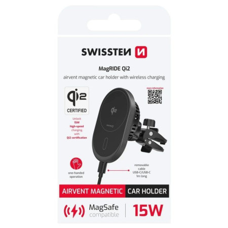 Тримач для авто Swissten MagRIDE Qi2