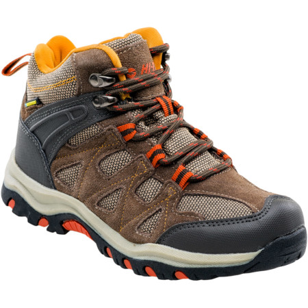 Dětské boty Hi-Tec Kaori mid wp hnědá BROWN/DARK BROWN/ORANGE