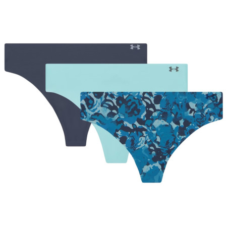 Жіноча нижня білизна Under Armour UA Pure Stretch No Snow Thong - Novelity 3PK синій Blue