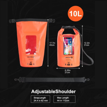Водонепроникний чохол Swissten WATERPROOF ORANŽOVÉ (10L)