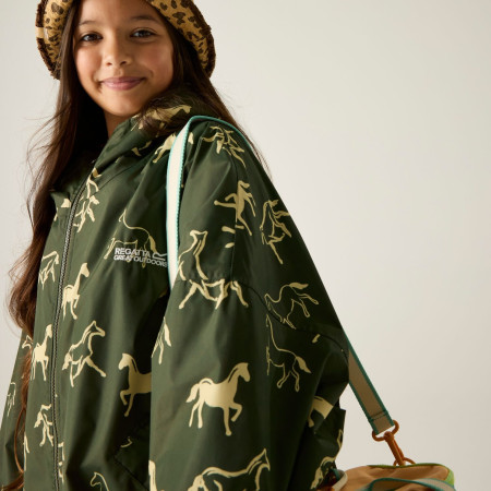 Дитяча водонепромокна куртка Regatta Junior Waterproof Changing Robe DrkKhHrses