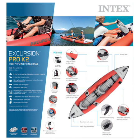 Надувний каяк Intex Excursion PRO Kayak 68309NP