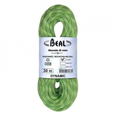 Альпіністська мотузка Beal Rando 8 mm (48 m) зелений GREEN