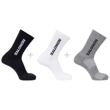 Шкарпетки Salomon Everyday Lite Crew 3-Pack чорний/сірий White / Black / Frost Gray