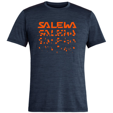 Pánské triko Salewa Puez Hybrid 2 Dry M S/S Tee tmavě modrá premium navy melange