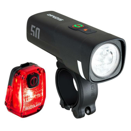 Набір фар Sigma Aura 50 + Hiro 10 чорний black