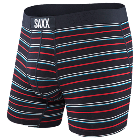 Boxerky Saxx Vibe Boxer Modern Fit Dk ink coast stripe červená dk ink coast stripe