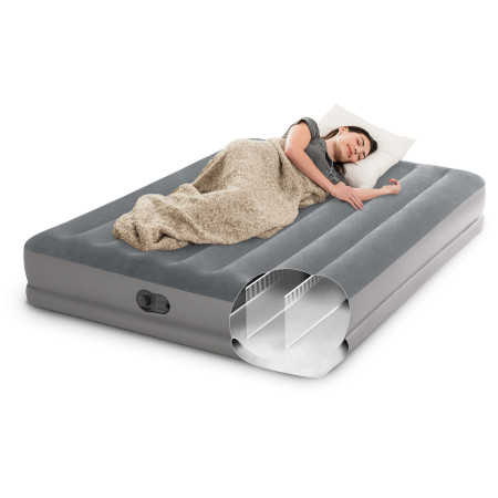 Надувний матрац Intex Queen Dura-Beam Prestige Mid-Rise USB Pump