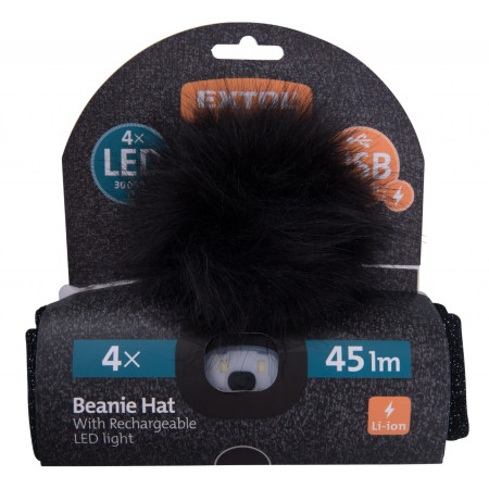 Жіноча шапка з налобним ліхтариком Extol Light women
