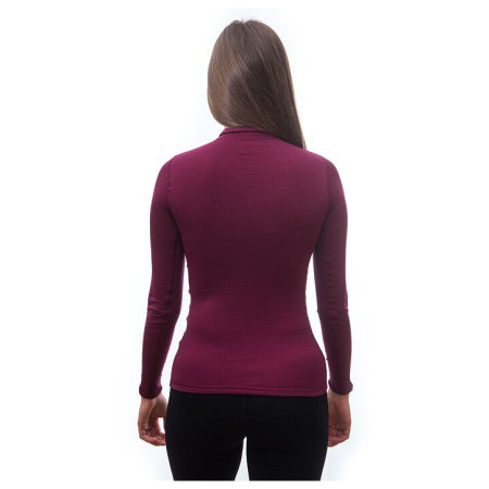 Жіноча функціональна футболка Sensor Merino DF на блискавці