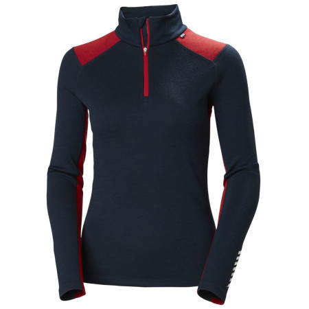 Жіноча функціональна футболка Helly Hansen W Lifa Merino Midweight 1/2 Zip синій
