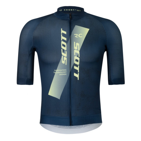 Чоловіча велофутболка Scott Jersey M's RC Pro темно-синій dark blue/acid yello