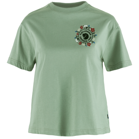 Жіноча футболка Fjällräven Fjällblomster Logo T-shirt W зелений Misty Green